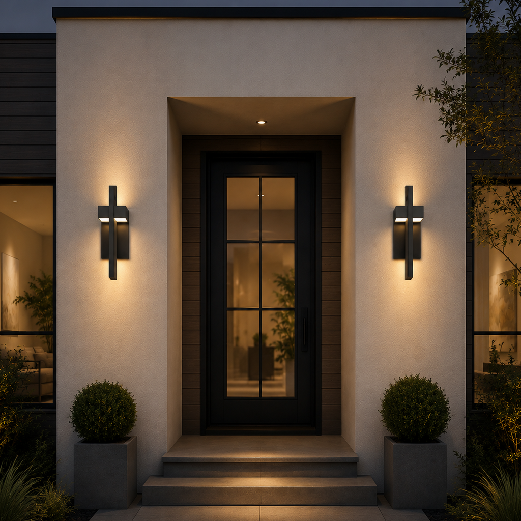 LED Outdoor Wall Light, Waterproof Modern Wall Sconce for Porch & Patio | Velix