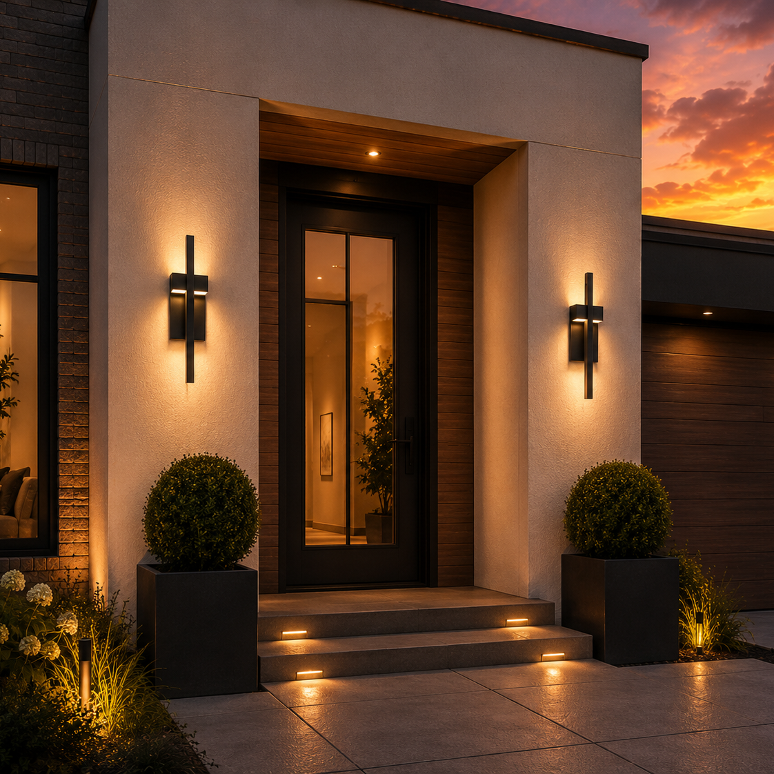 LED Outdoor Wall Light, Waterproof Modern Wall Sconce for Porch & Patio | Velix