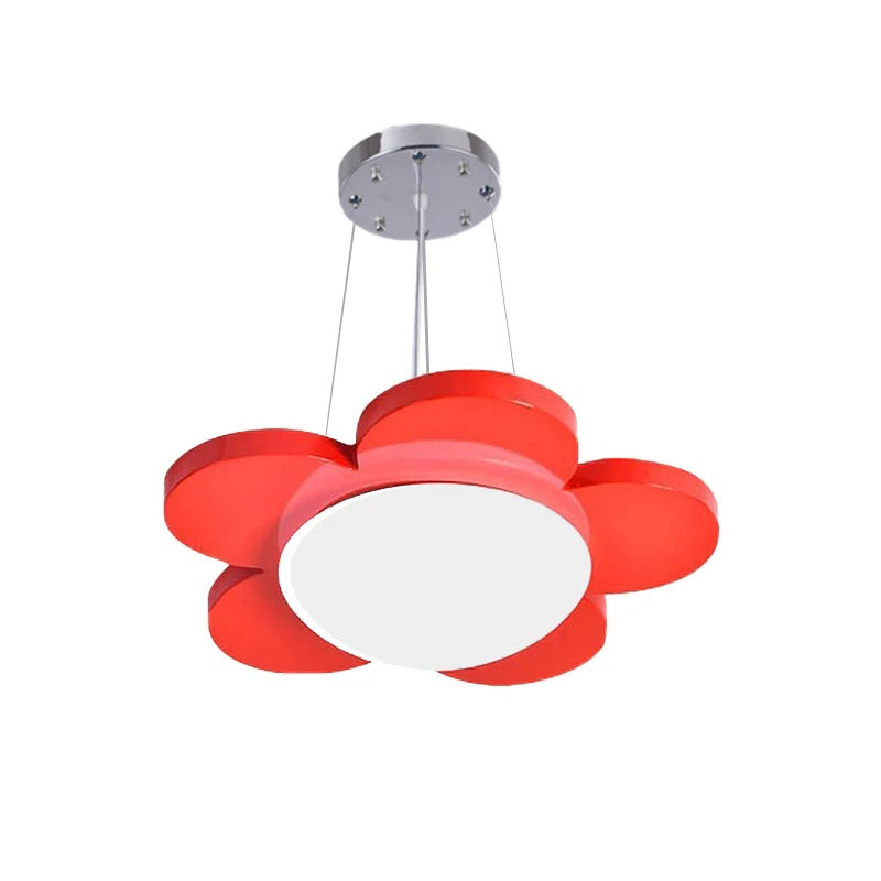 Acrylic LED Pendant Light Kids Room Flower Design | Calora