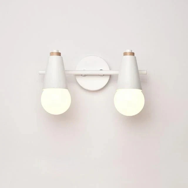 Adjustable Iron Wood Wall Light With Dual Heads | Lumawyn
