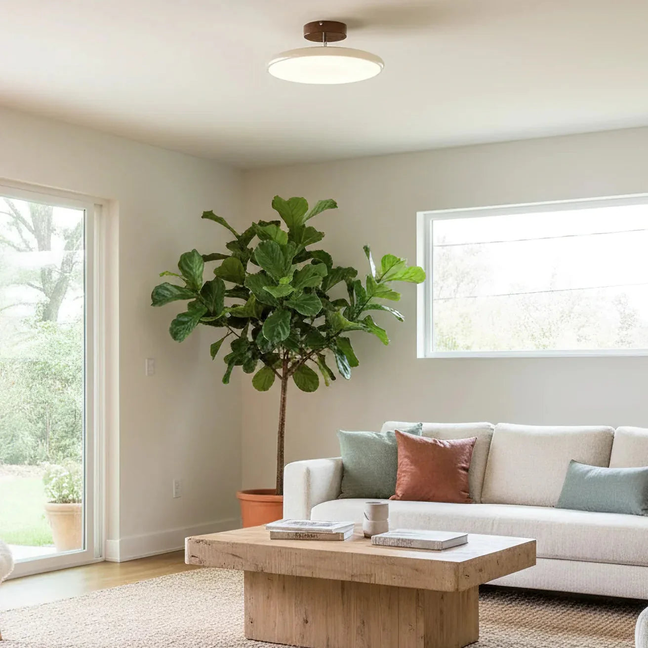 Adjustable LED Ceiling Light with Round Shade | Aurvex