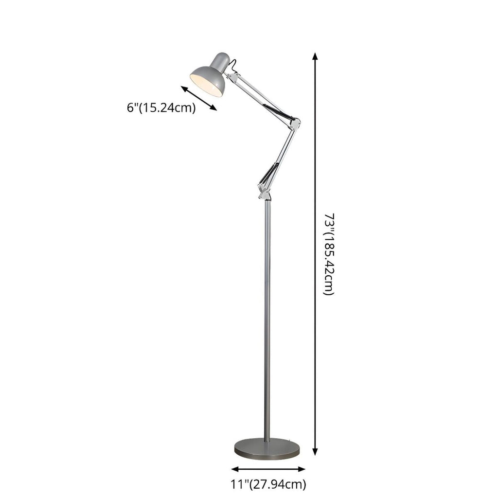 Adjustable Swing Arm Metal Floor Lamp Task Lighting | Cadrien