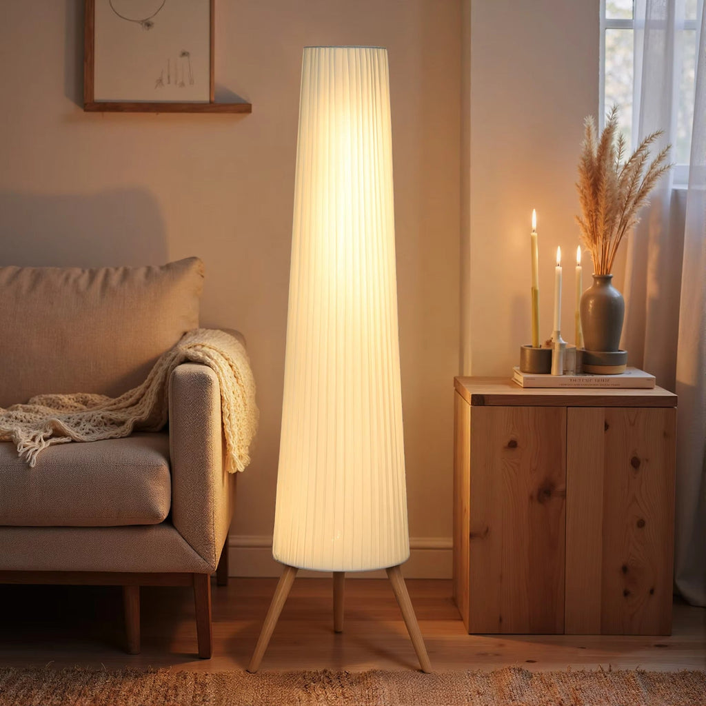 Adjustable Wood Tripod Floor Lamp Nordic Brightness | Helrixo
