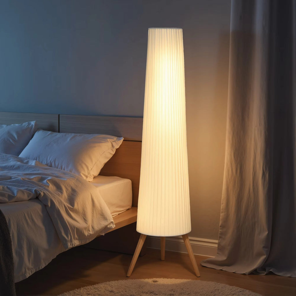 Adjustable Wood Tripod Floor Lamp Nordic Brightness | Helrixo