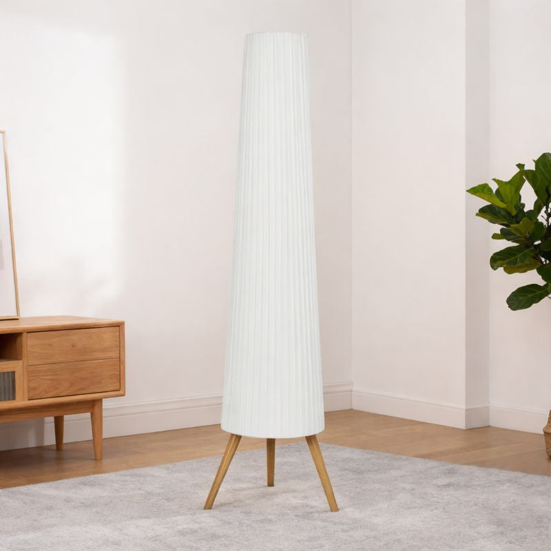 Adjustable Wood Tripod Floor Lamp Nordic Brightness | Helrixo