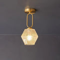 Art Deco Brass Glass Ceiling Light Fixture | Norvaxi