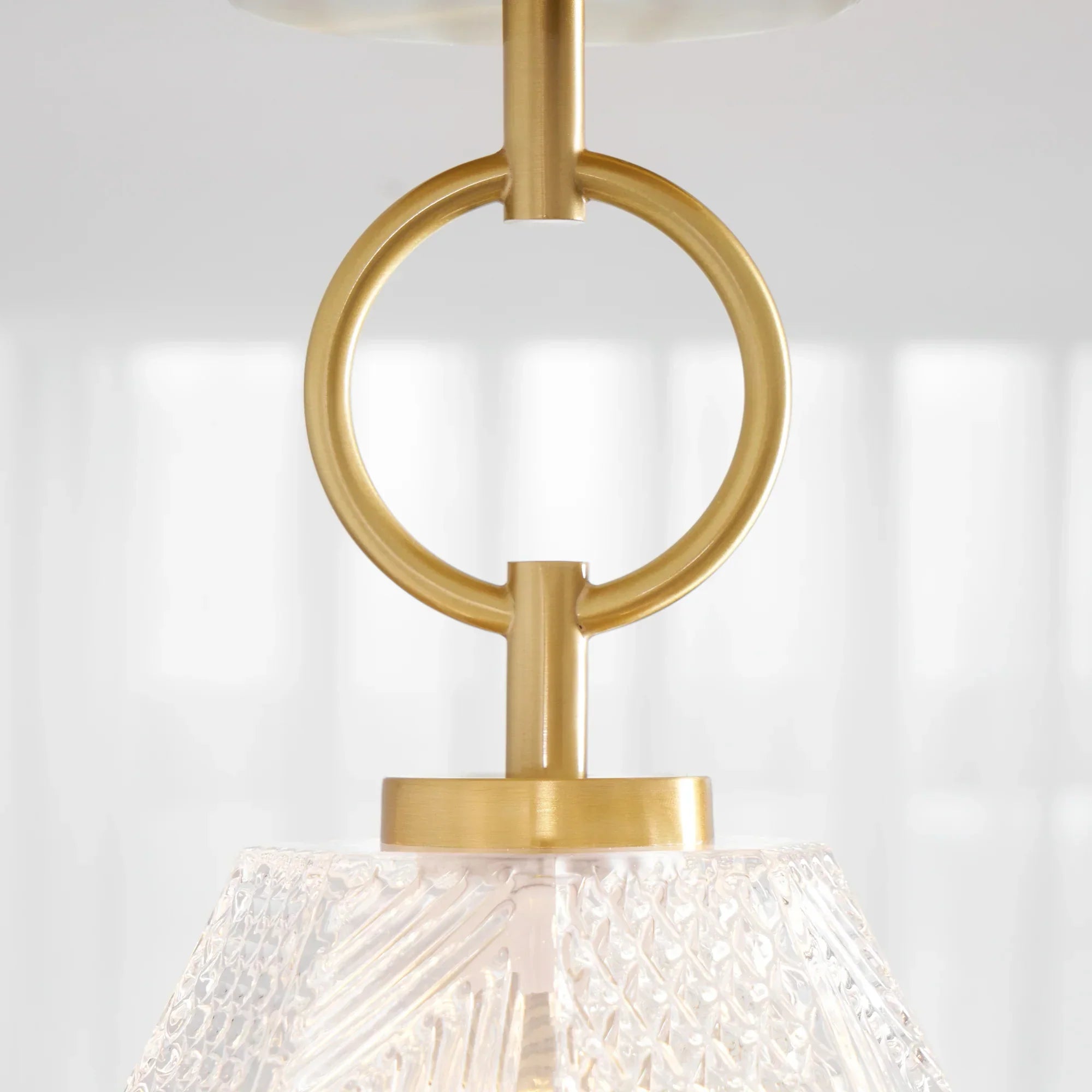 Art Deco Brass Glass Ceiling Light Fixture | Norvaxi