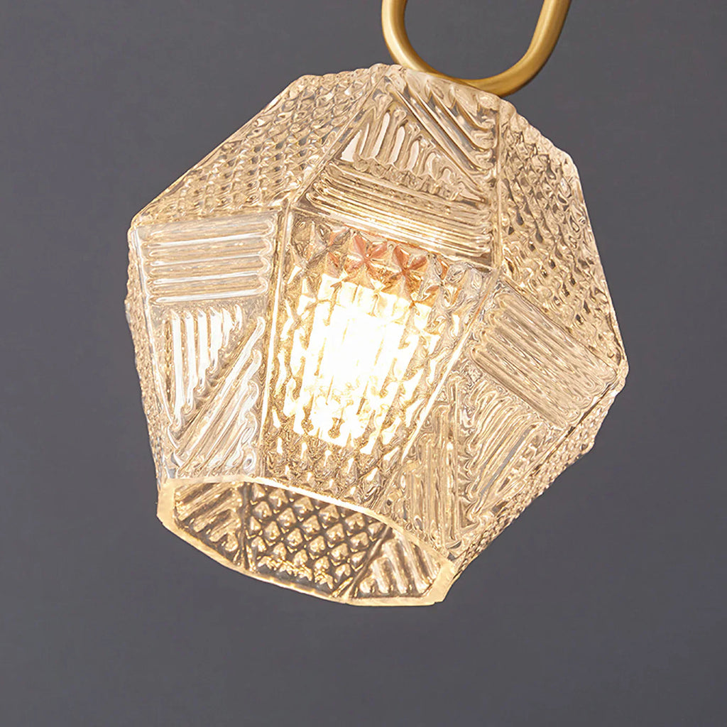 Art Deco Brass Glass Ceiling Light Fixture | Norvaxi