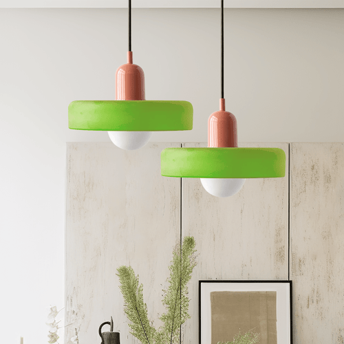 Bauhaus Style Coloured Glass Pendant Light | Luminor