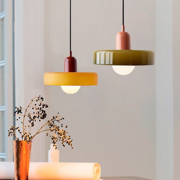 Bauhaus Style Coloured Glass Pendant Light | Luminor