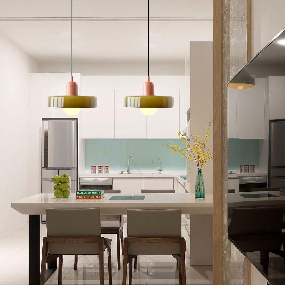 Bauhaus Style Coloured Glass Pendant Light | Luminor