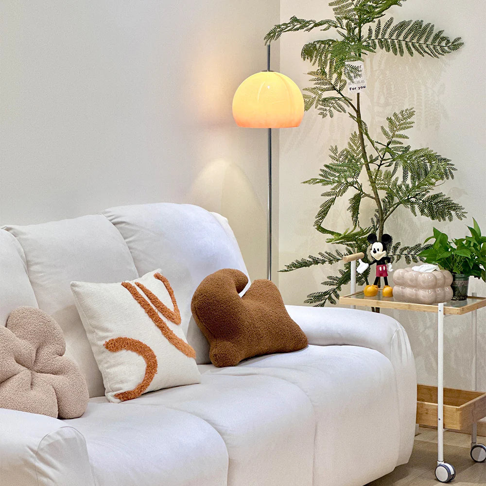 Bauhaus Style Glass Shade Floor Lamp for Living Spaces | Delrixo