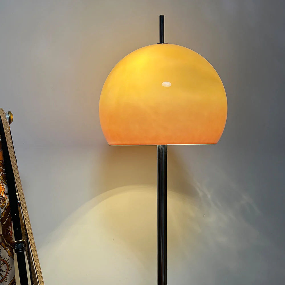 Bauhaus Style Glass Shade Floor Lamp for Living Spaces | Delrixo