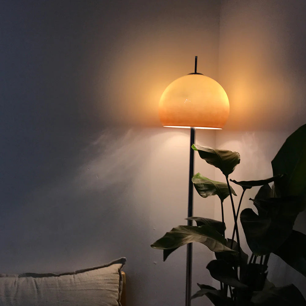 Bauhaus Style Glass Shade Floor Lamp for Living Spaces | Delrixo