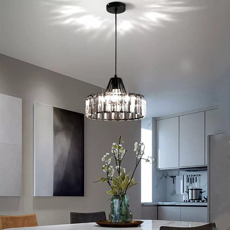 Black Crystal Nordic Style Pendant Light | Urelix