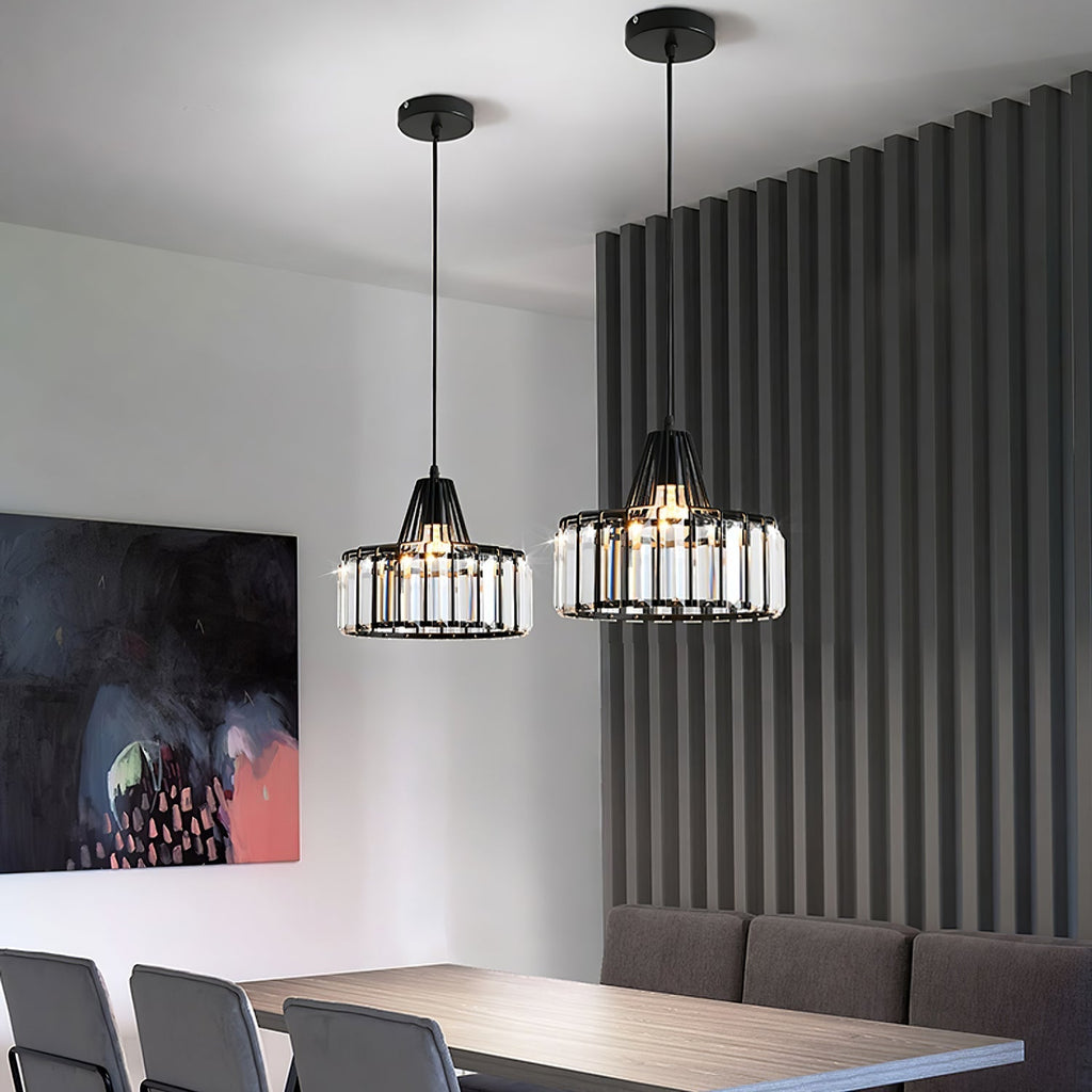 Black Crystal Nordic Style Pendant Light | Urelix