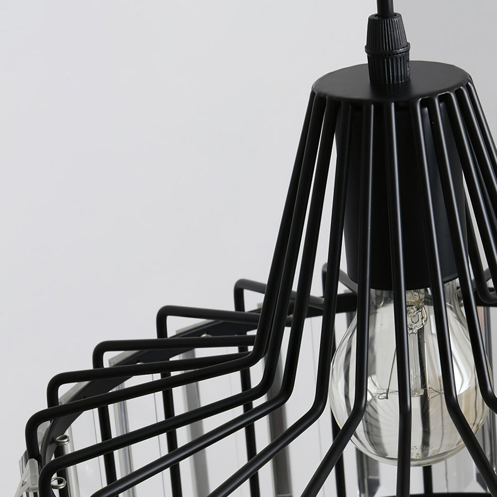 Black Crystal Nordic Style Pendant Light | Urelix