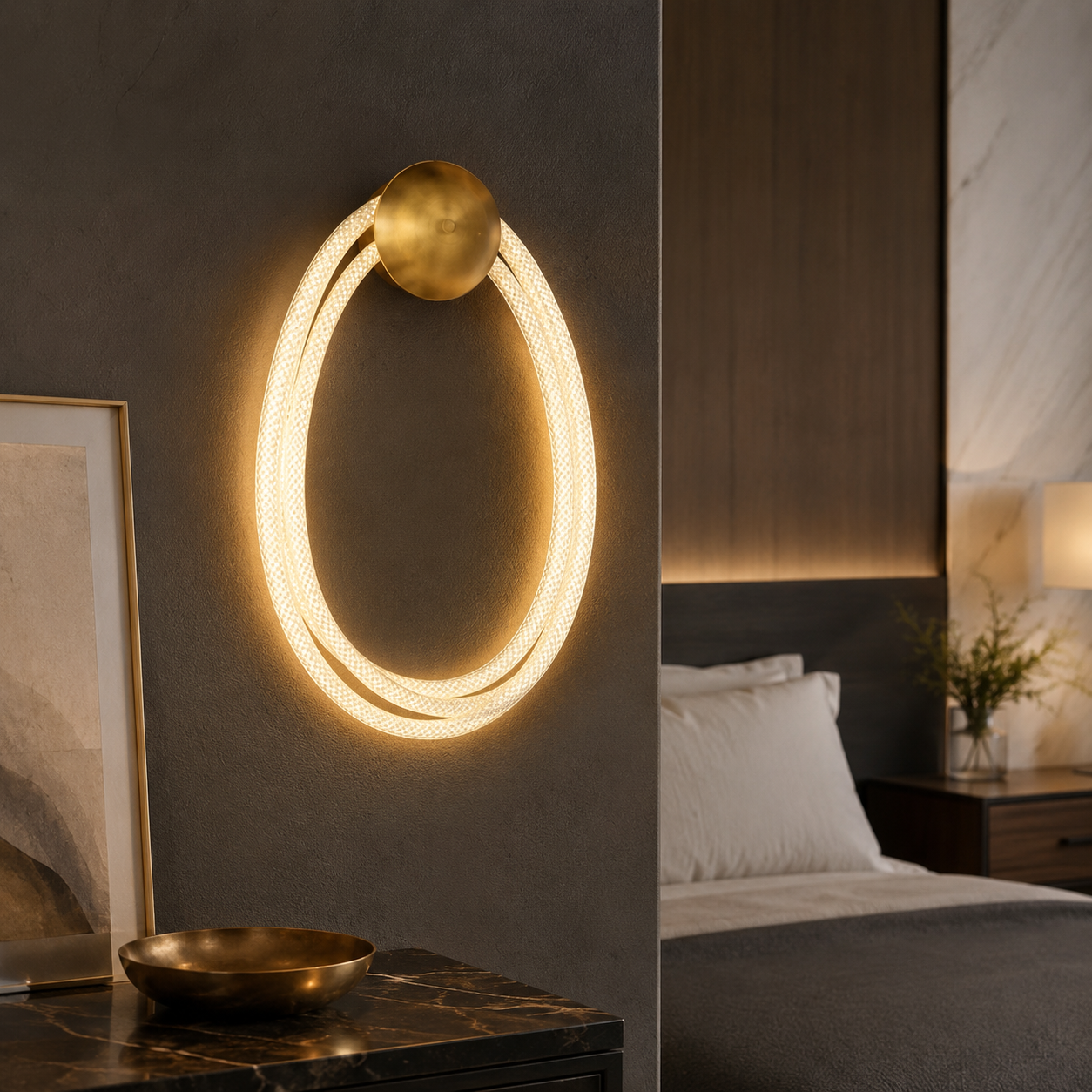 Braided Silicone Rope Wall Light for Modern Rooms | Raynora