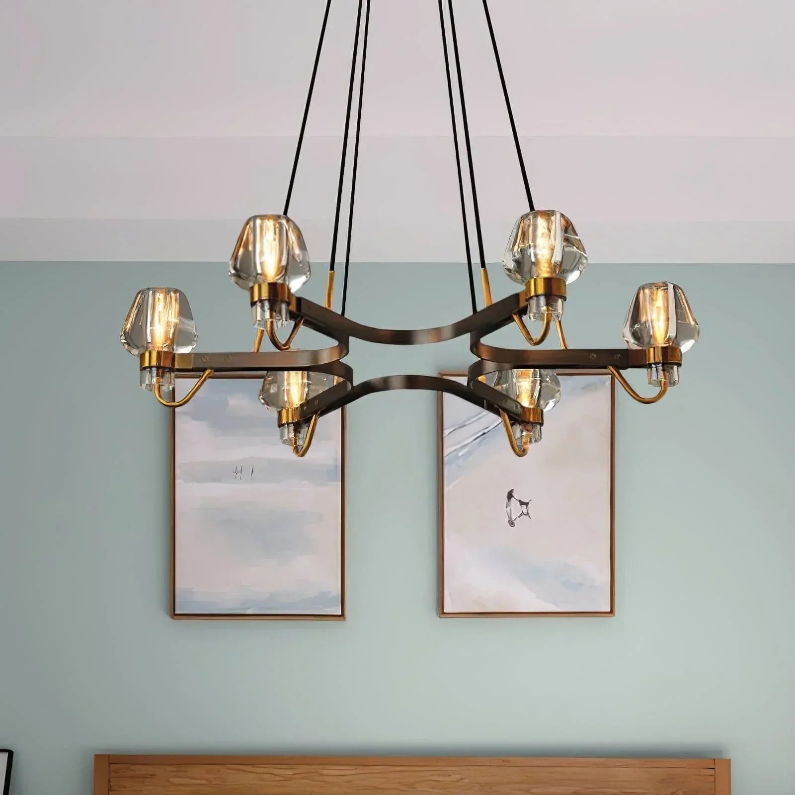 Brass Frame Chandelier for Contemporary Interiors | Lumiraq