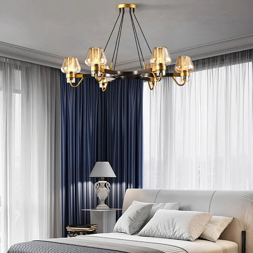 Brass Frame Chandelier for Contemporary Interiors | Lumiraq