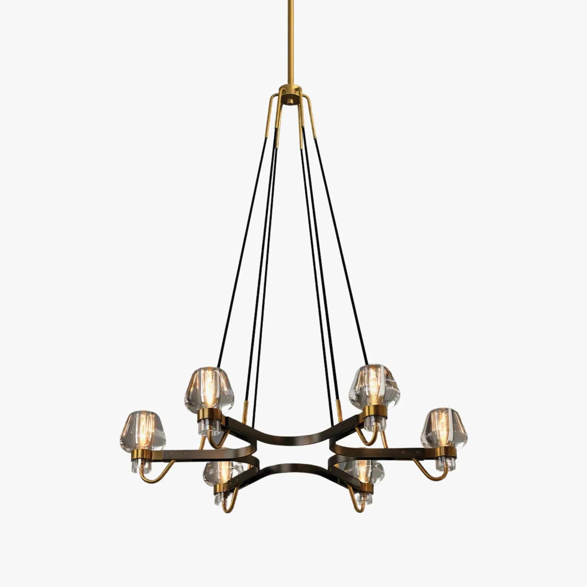 Brass Frame Chandelier for Contemporary Interiors | Lumiraq