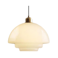 Brass Glass Art Deco Pendant Light Fixture | Lurelle