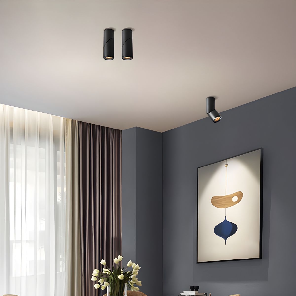 Ceiling Light Nordic Aluminum Cylinder Flush Mount | Lurvexa
