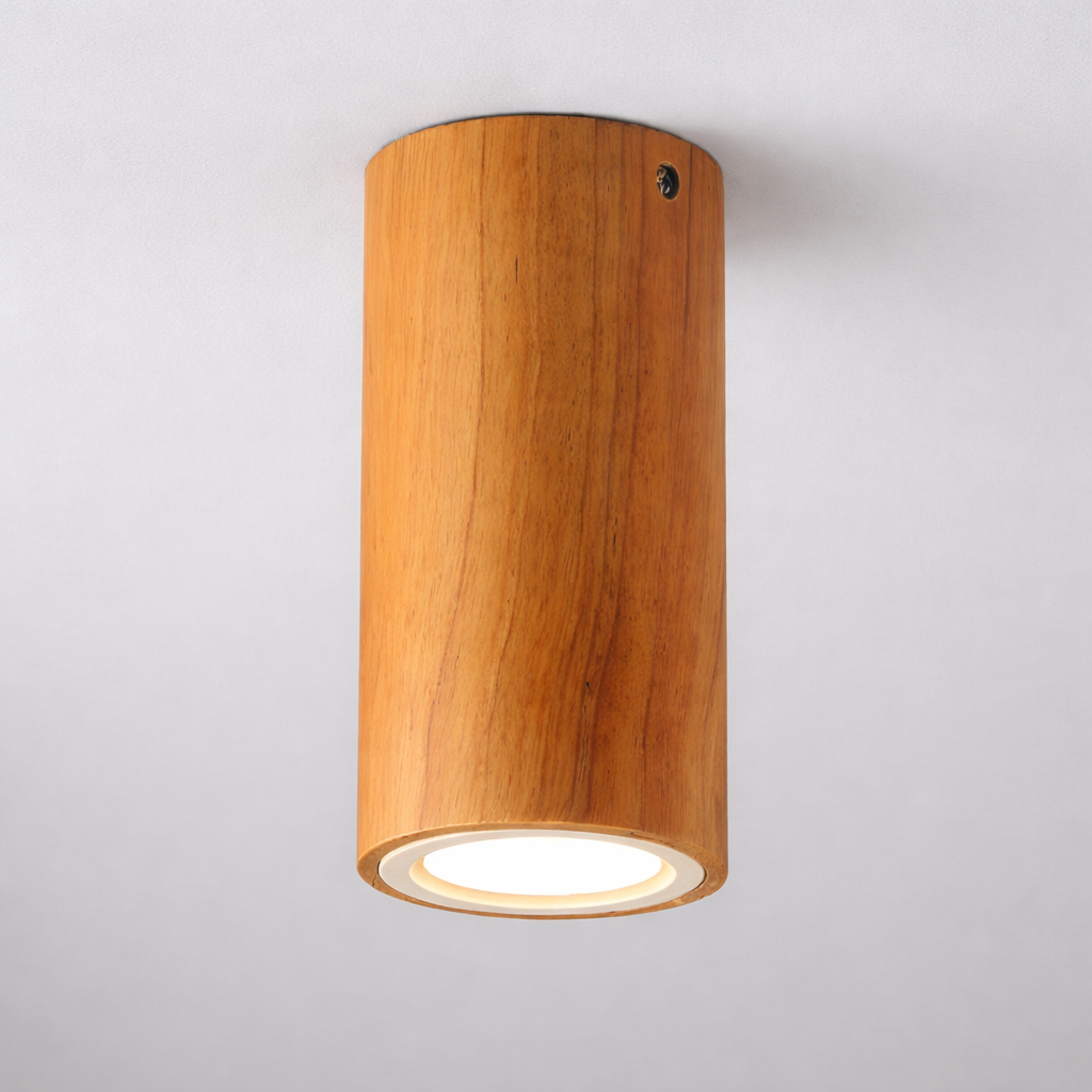 Ceiling Light Wood Cylinder Nordic Design | Arvello