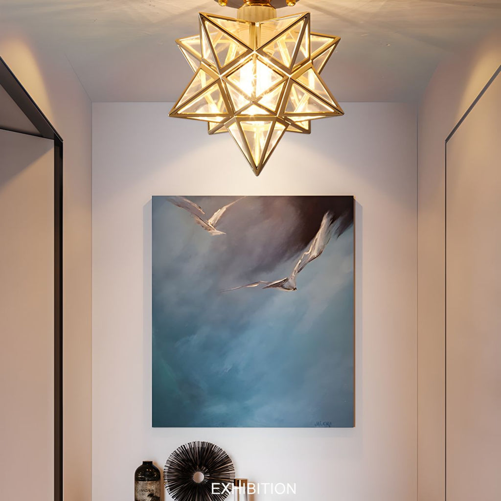 Ceiling Star Design Light Nordic Colonial Style | Lumoren