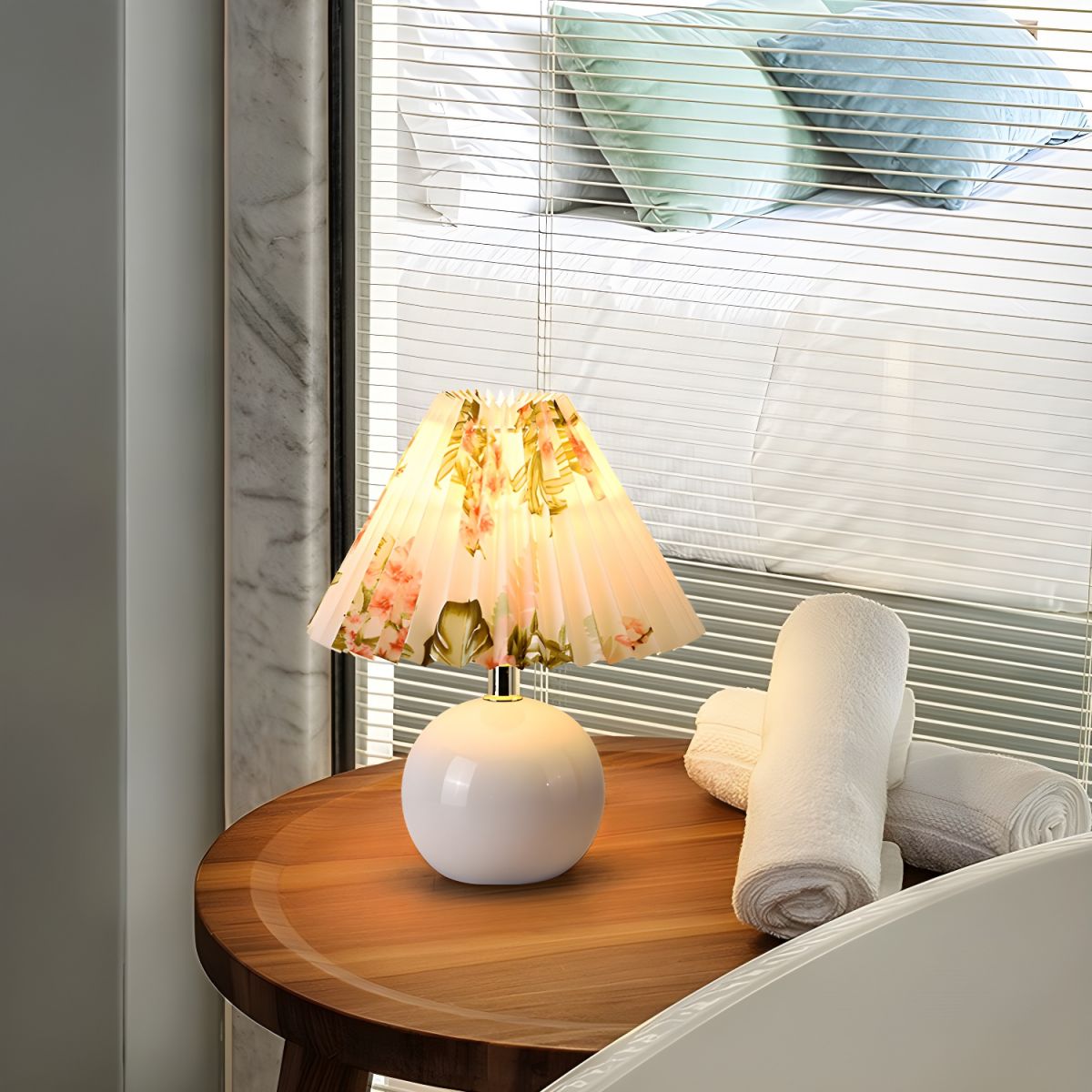 Ceramic Base Table Lamp with Cone Shade Modern | Kordale