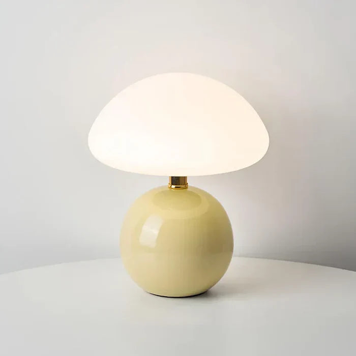 Ceramic Mushroom Style Table Lamp Modern Bauhaus | Novesa