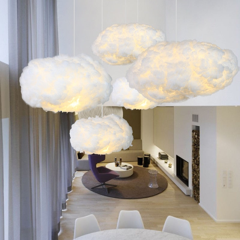 Cloud Style Ceiling Light with Soft Fabric Floating Design | Lunavix