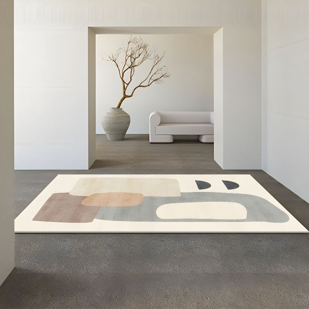 Colour Mix Scandinavian Interior Polyester Rug | Larveno