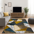 Colourful Geometric Area Rug for Modern Living Spaces | Cendora