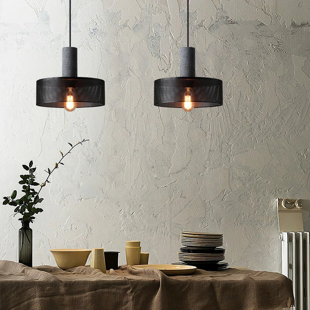 Concrete Cylinder Pendant Light in Urban Design | Valnora