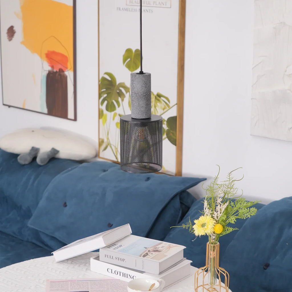Concrete Cylinder Pendant Light in Urban Design | Valnora