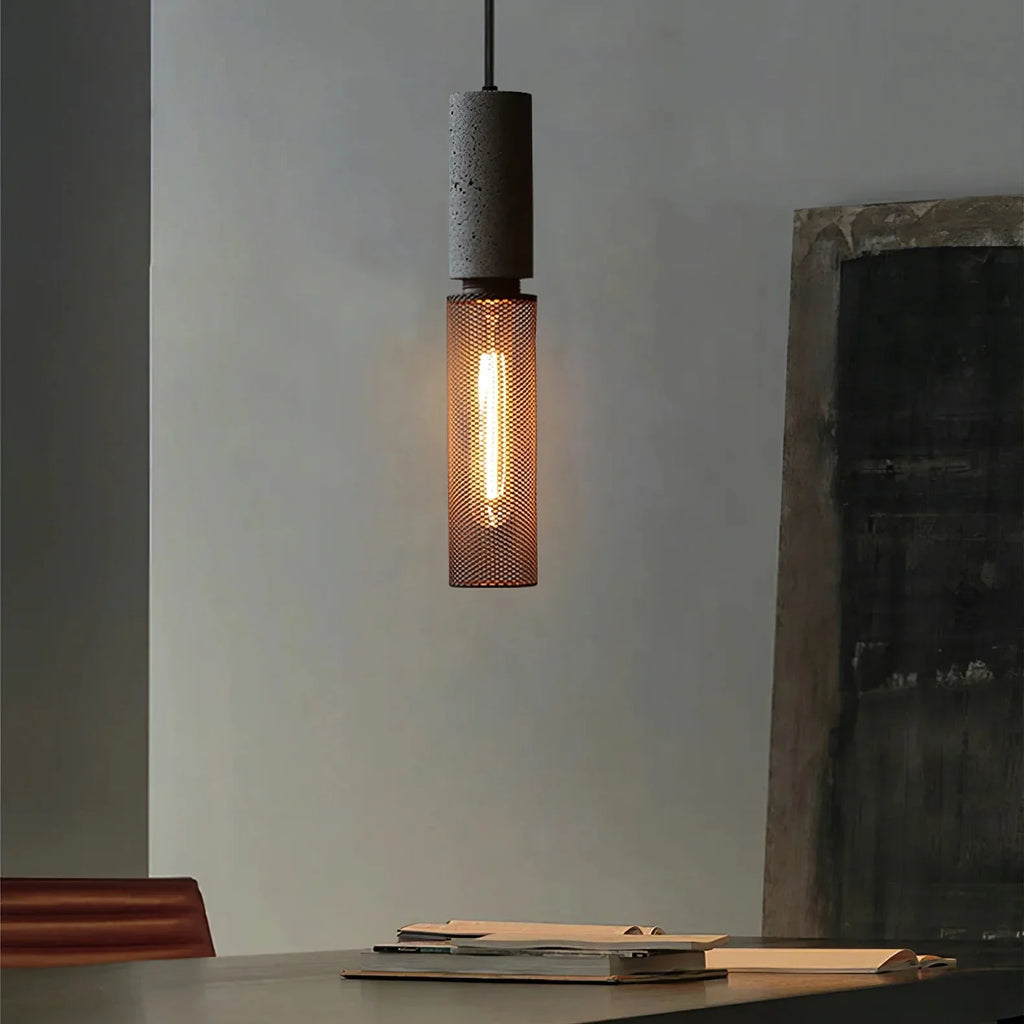 Concrete Cylinder Pendant Light in Urban Design | Valnora