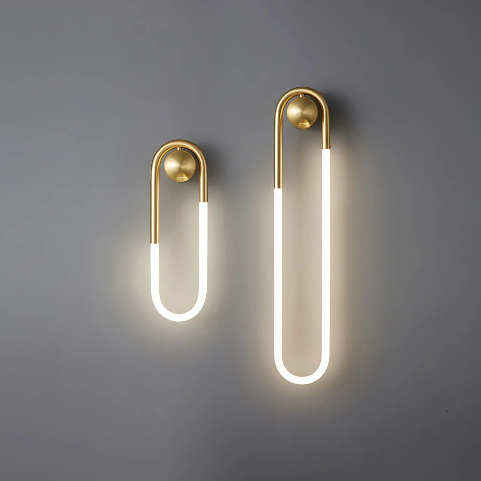Contemporary Brass Loop LED Wall Light for Interiors | Loopra