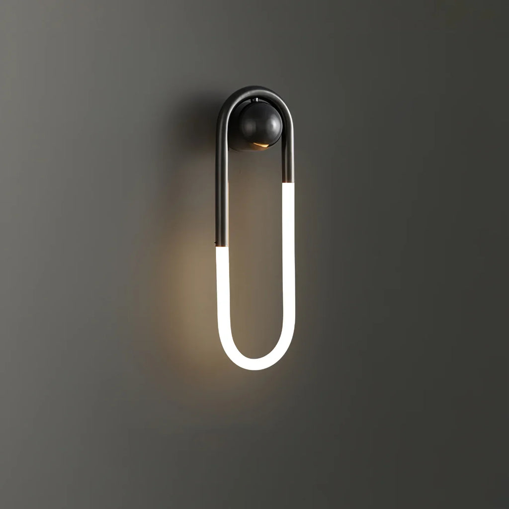 Contemporary Brass Loop LED Wall Light for Interiors | Loopra