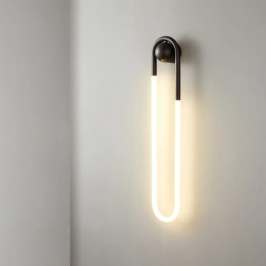Contemporary Brass Loop LED Wall Light for Interiors | Loopra