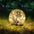 Cracked Glass Solar Globe Garden LED Light | Sevora