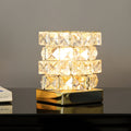 Crystal Cube Table Lamp for Modern Bedroom Accent | Vessar