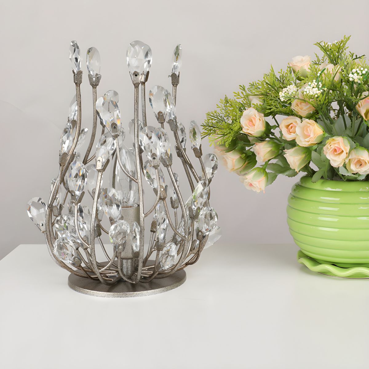 Crystal Retro Accent Table Lamp Modern Style | Voliran