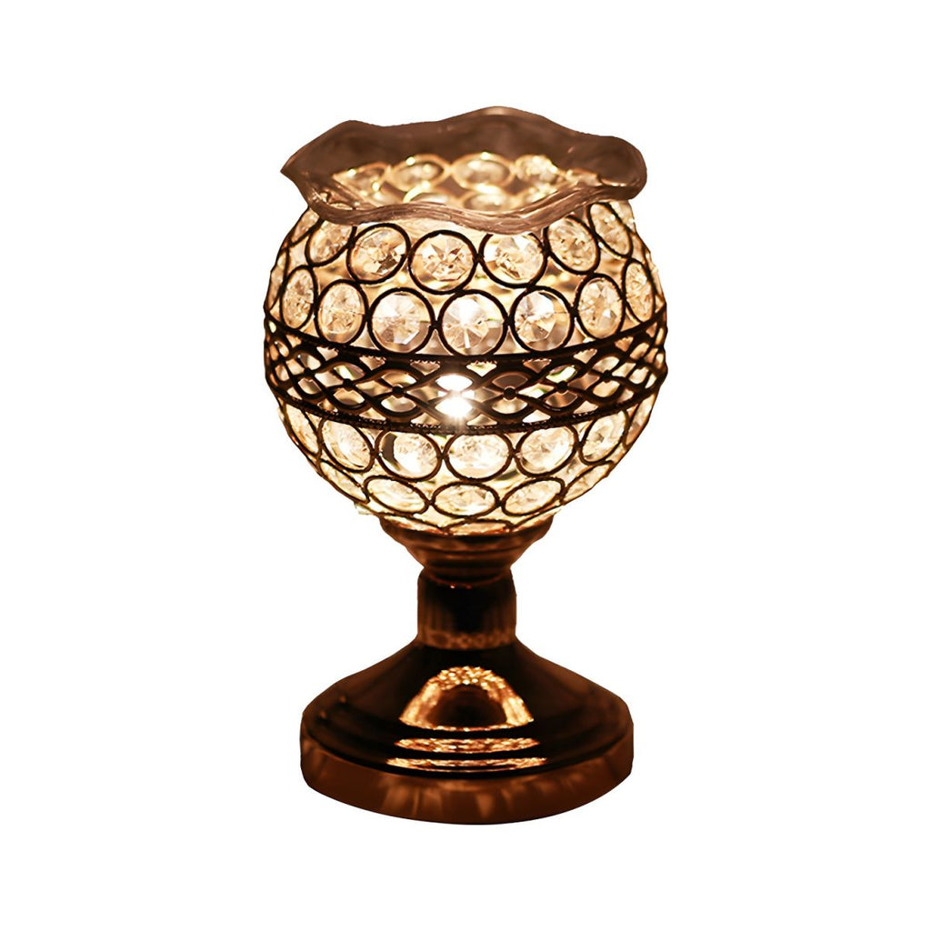 Crystal Shade Table Lamp Gold Modern Style | Cyralis
