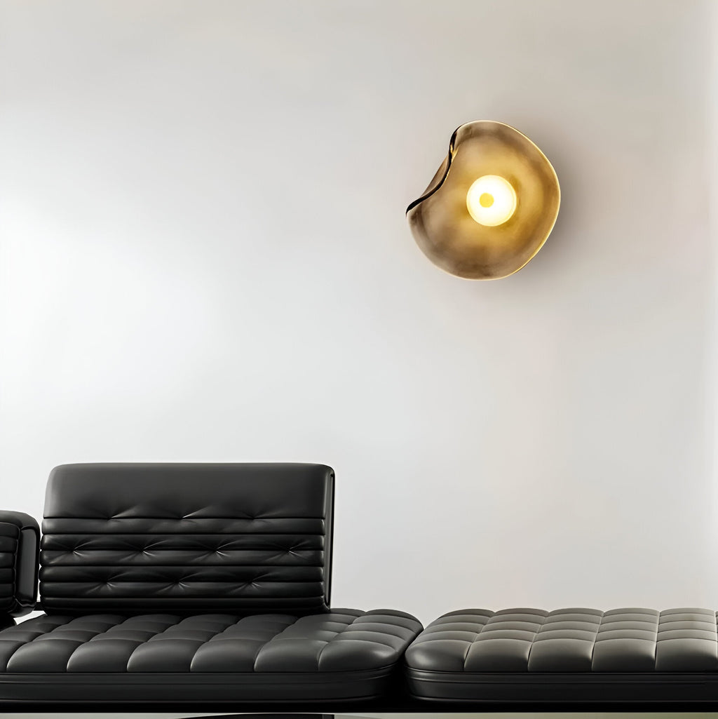 Curved Glass Wall Light in Nordic Japandi Style | Glazia