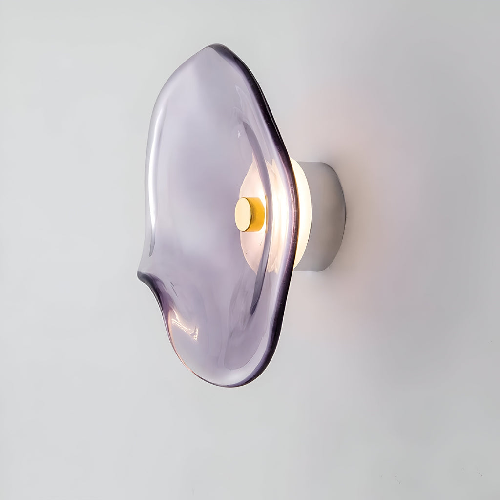 Curved Glass Wall Light in Nordic Japandi Style | Glazia