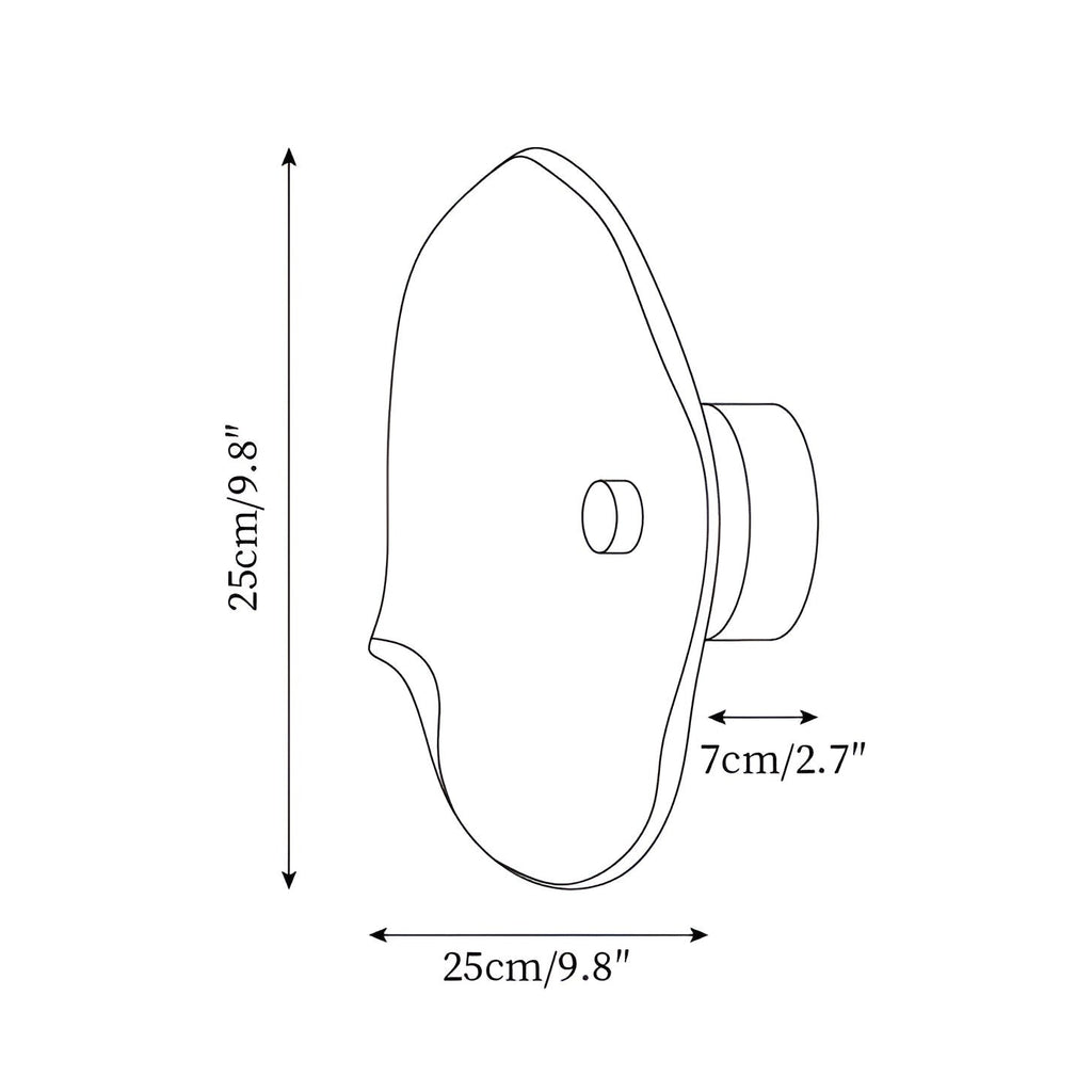 Curved Glass Wall Light in Nordic Japandi Style | Glazia