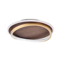 Dimmable LED Ceiling Light Walnut Finish Minimalist | Solvira