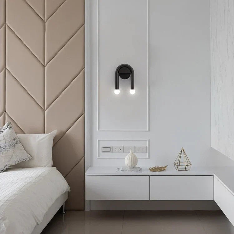 Double LED Metal Arc Wall Light for Modern Rooms | Xaviel