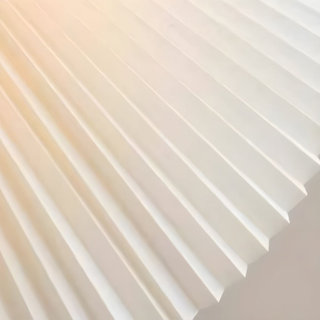 Floor Lamp with Resin Base and Pleated Oriental Shade | Vantris
